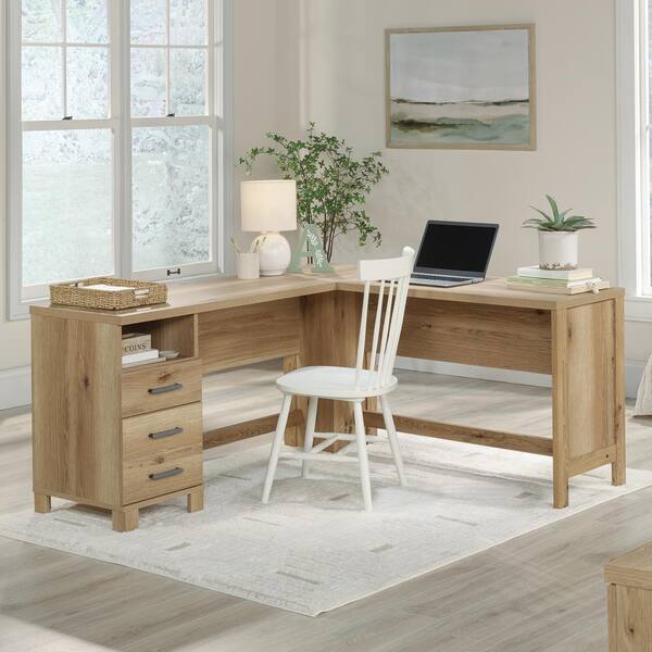 SAUDER Rosedale Ranch 65.118 in. L-Shaped Timber Oak Computer Desk