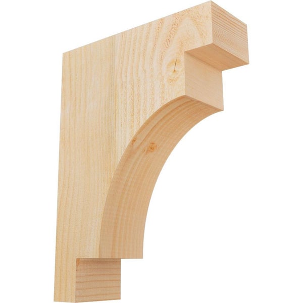 Ekena Millwork 4 in. x 12 in. x 16 in. Douglas Fir Mediterranean Rough Sawn Corbel