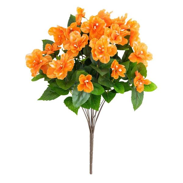 Nearly Natural 19 in. UV Resistant Artificial Azalea Bush (Indoor