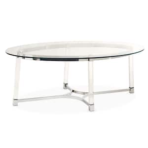 Sophia 2-Piece Clear/Chrome Occasional Table Set
