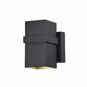 Lavage Aluminum 2-Light LED Black Rectangle Outdoor Wall Lantern