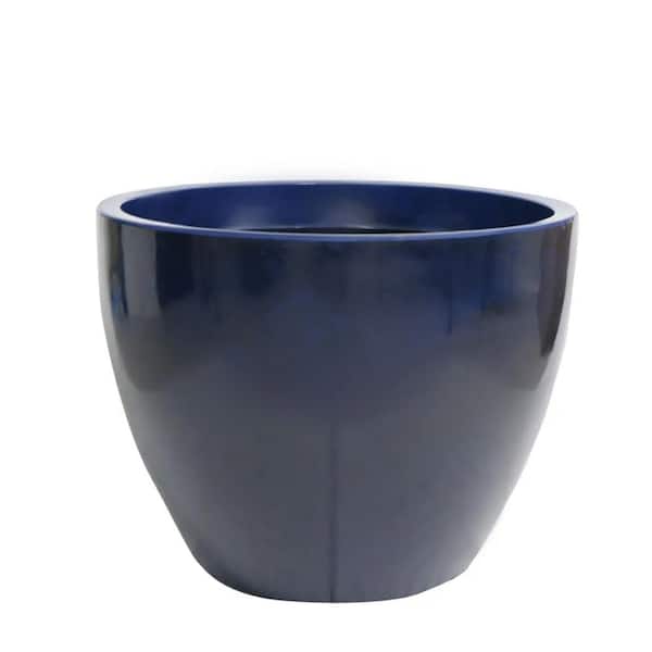 27.6 in. Dia x 20.5 in. H Verona Cobalt Plastic Planter