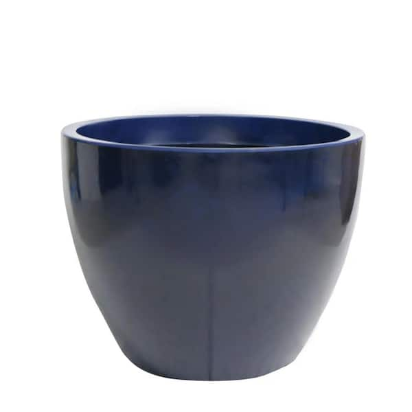 27 in. x 21 in. Charcoal Verona Bowl Plastic Planter