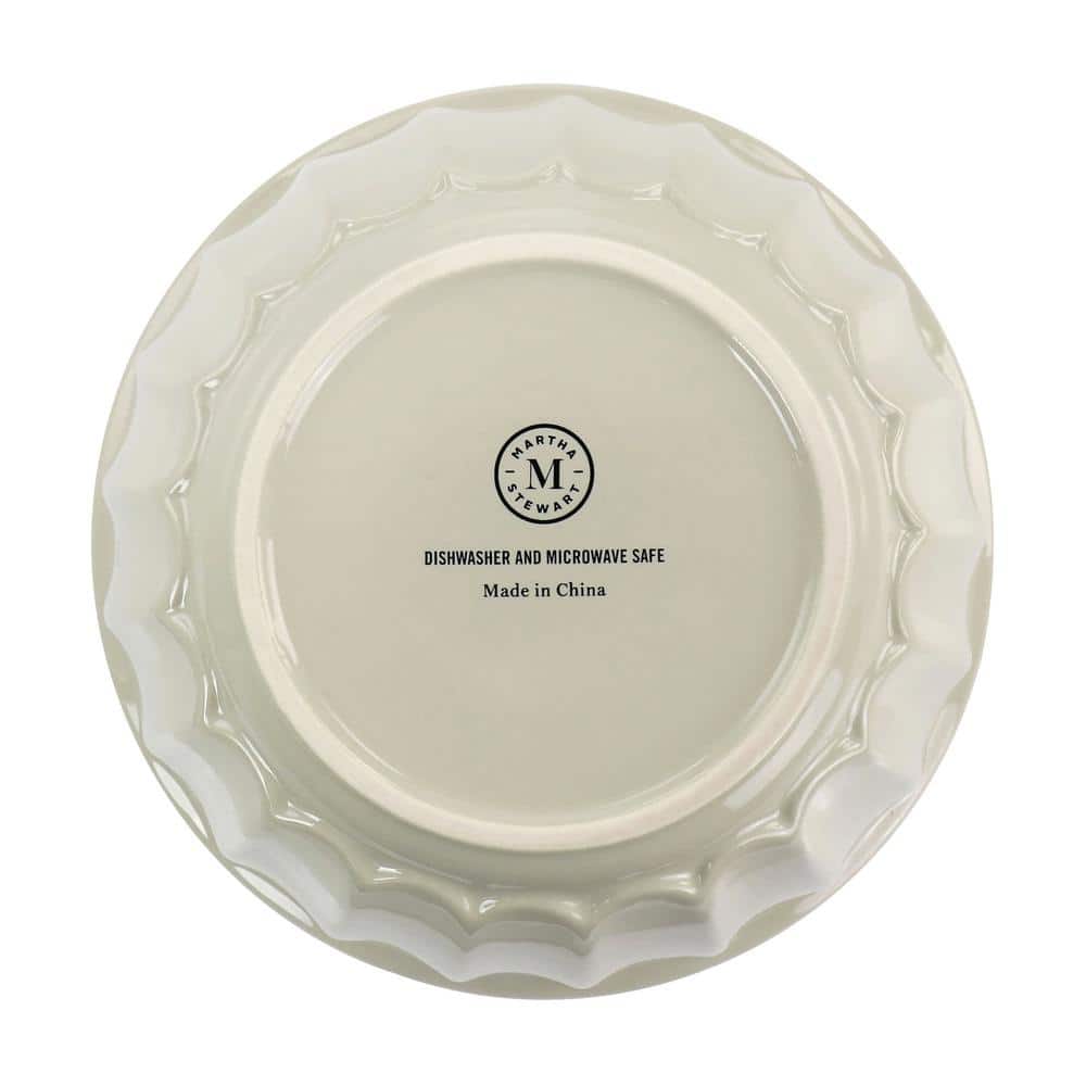 Beige Stoneware 3-Piece Serving Bowl Set