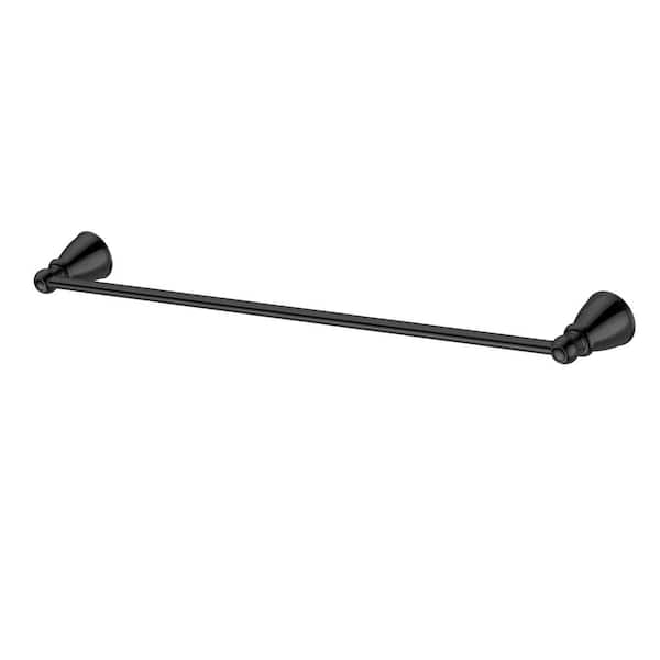 Lisbon 24 inch Bathroom Wall Mounted Towel Bar in Matte Black Finish