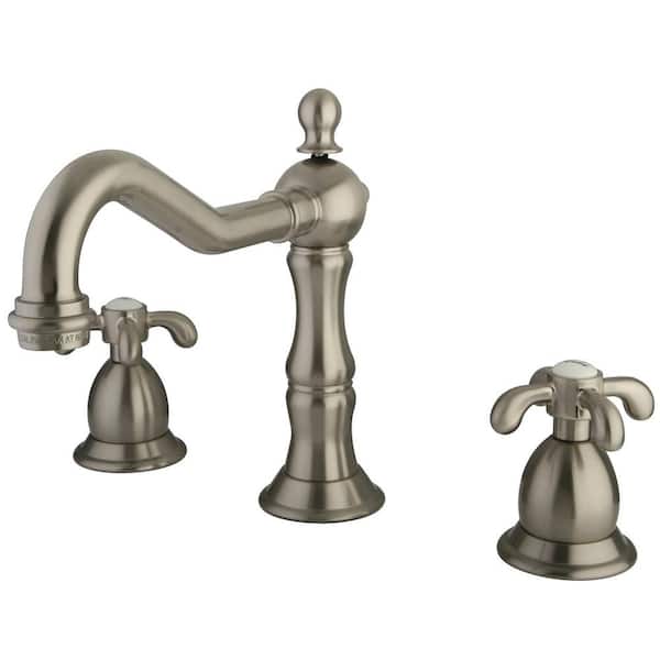 Kingston Brass Alsace 8 in. Widespread 2-Handle High-Arc Bathroom Faucet in Brushed Nickel