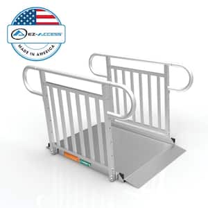 GATEWAY 3G 4 ft. Aluminum Solid Surface Wheelchair Ramp with Vertical Picket Handrails