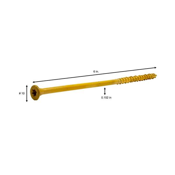 Fastenere #6 X 1-1/4" Stainless Steel Square Drive Deck Screws (Pack Of 50) - 18-8 Grade, Flat Head For Wood/Composite