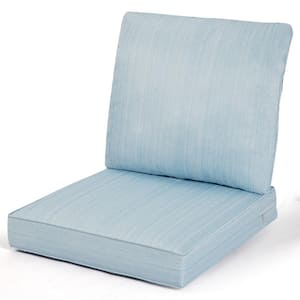 24 in. W x 22 in. H Outdoor Lounge Chair Replacement Cushion in Light Blue