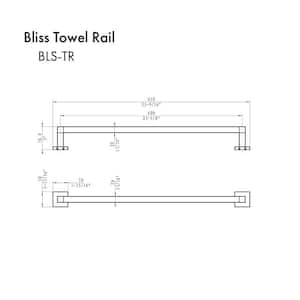 ZLINE Bliss 24" Towel Rail in Gun Metal