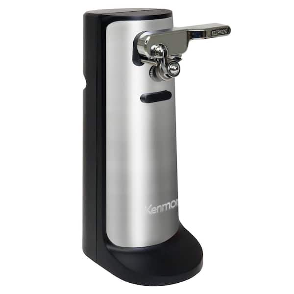 KENMORE 3-In-1 Electric Can Opener, Knife Sharpener And Bottle Opener, One-Touch, Stainless Steel