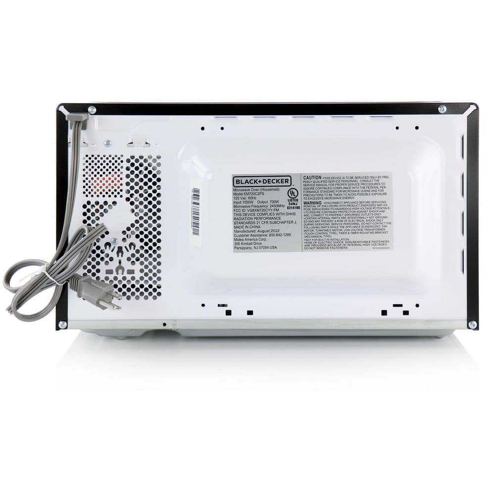 Black and Stainless Steel 700 Watt Digital Microwave Oven