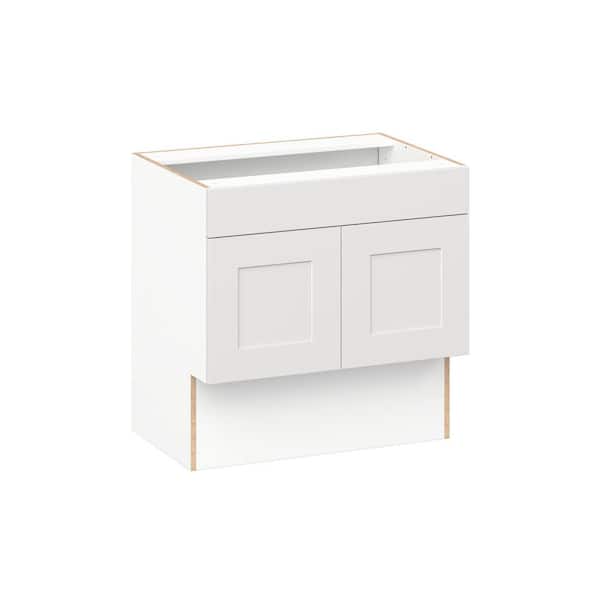 Roseland 30 in. W x 21 in. D x 30 in. H Assembled Shaker Accessible ADA Bath Sink Base Kitchen Cabinet in Warm White