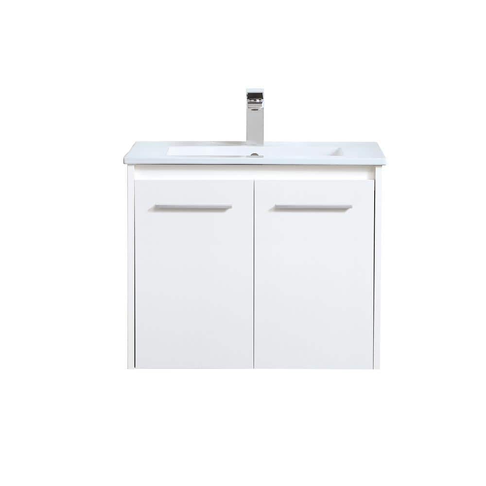 Simply Living 24 in. W x 18.31 in. D x 19.69 in. H Bath Vanity in White wit