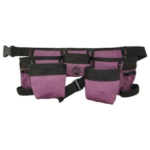 Purple Canvas 11-Pocket Finisher Tool Apron