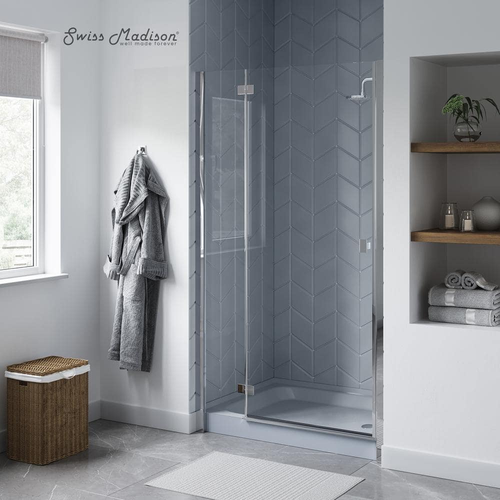 Voltaire 48" x 36" Gray Acrylic Shower Base with Right-Hand Drain