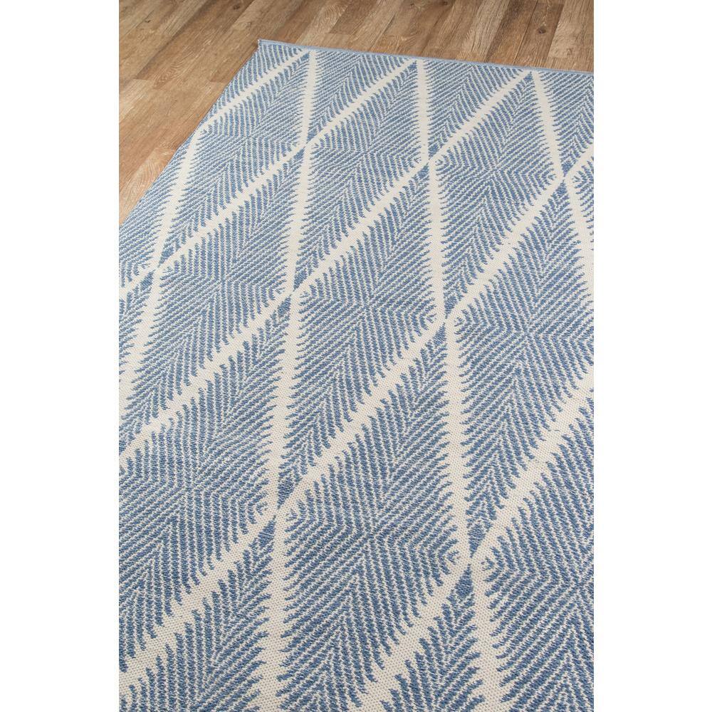Denim and White Diamond Pattern Rectangular Area Rug