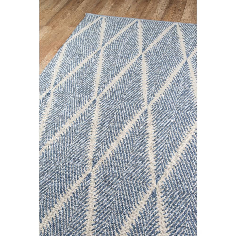 Bohemian Denim-Blue Handmade Flatweave Medium Area Rug