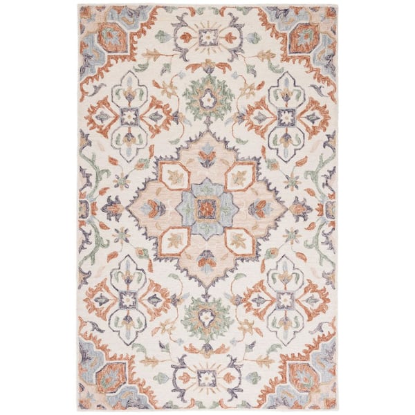 SAFAVIEH Metro Ivory/Green 3 ft. x 5 ft. Moroccan Floral Area Rug