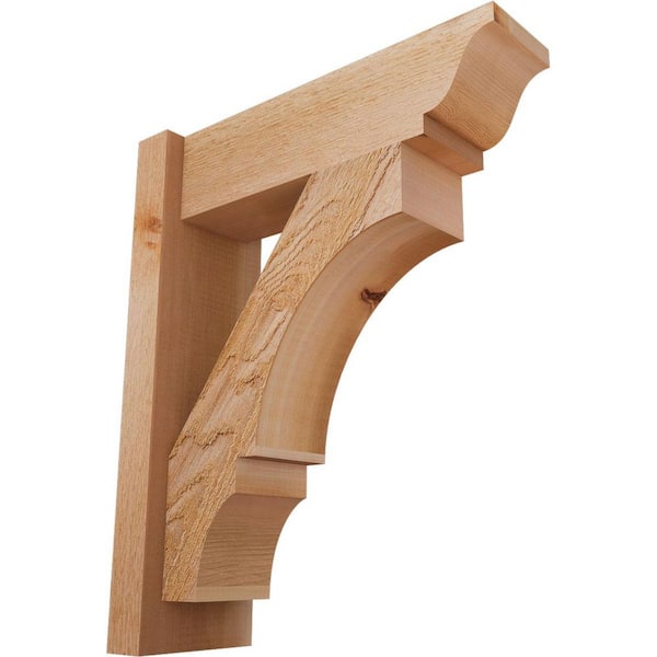 Ekena Millwork 6 in. x 22 in. x 18 in. Western Red Cedar Balboa Traditional Rough Sawn Outlooker