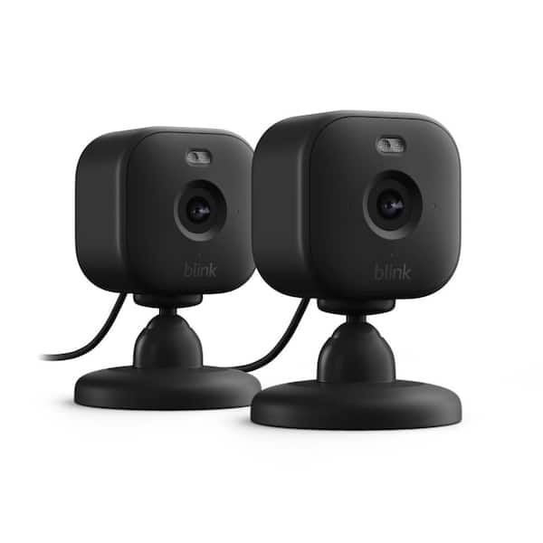 Blink Mini 2 Wired Indoor/Outdoor Smart Security Camera with 1080p HD, 2-way talk & audio, Color Night Vision, Black (2-Pack)