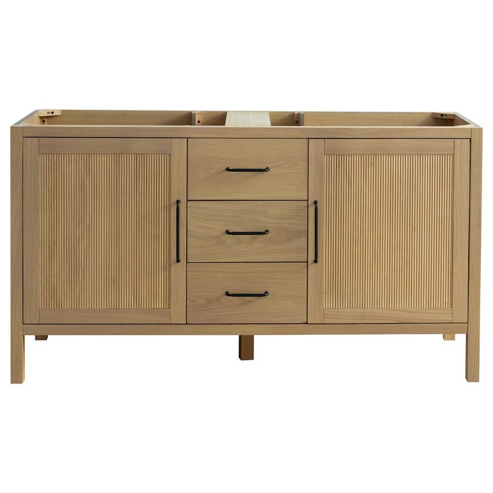 Balboa 60 in. W x 21.5 in. D x 33 in. H Bath Vanity Cabinet without Top in N. Oak Assembled price history on PriceWatchPro