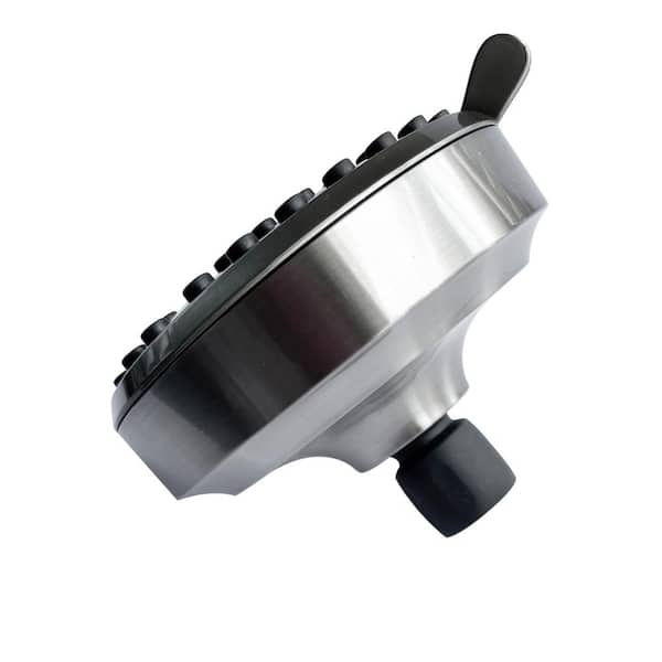 10-Spray Patterns with 1.75 GPM 4.72 in. Wall Mount Fixed Shower Head With High-Pressure in Brushed Nickel