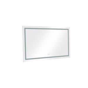 72 in. W x 36 in. H Large Rectangular Frameless Anti-Fog Wall Bathroom Vanity Mirror in White