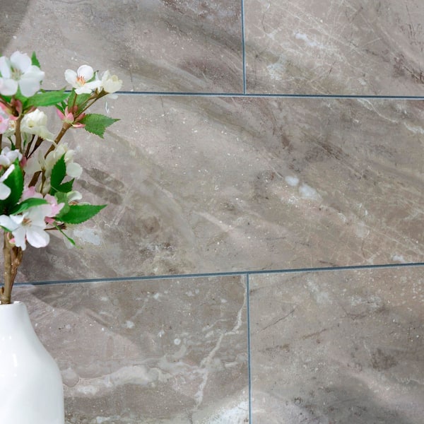 Venetian Marble 22.8 in. L x 7.31 in. W Waterproof Adhesive No Grout Vinyl Wall Tile (11 sq. ft./Case)