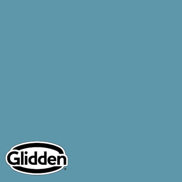 Glidden Premium 1 qt. Aqua Blue PPG1151-5 Satin Exterior Latex Paint