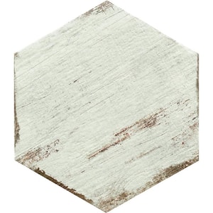 Rewind 14 in. x 14 in. White Porcelain Matte Hexagon Wall and Floor Tile (10.8 sq. ft./case) 9-Pack