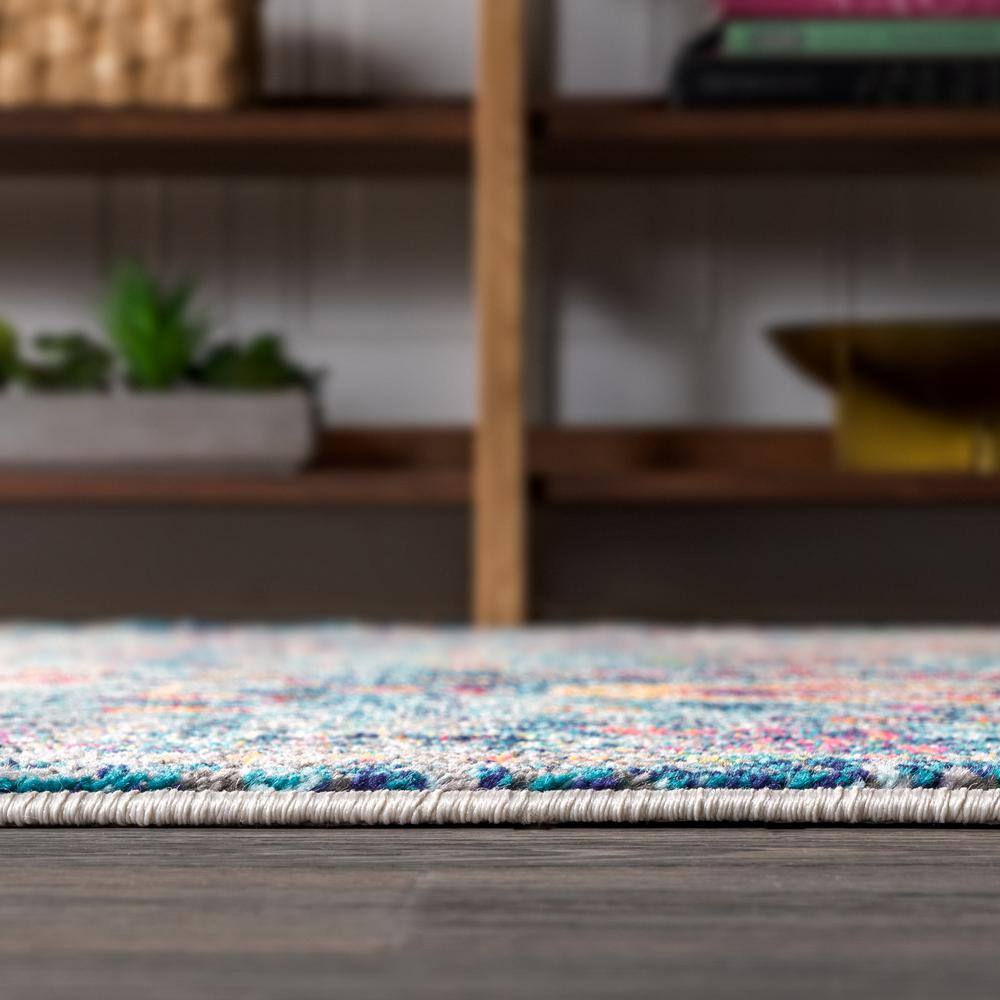 Bohemian Flair Multicolor Medallion Synthetic Area Rug 3x5