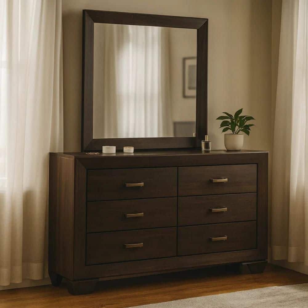 Bello Dark Cocoa Brown and Silver 6 Drawers 16.5 in. Chest of Drawers price history on PriceWatchPro