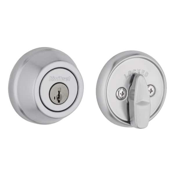 Kwikset 780 Series Satin Chrome Single Cylinder Deadbolt Featuring SmartKey Security and Microban Technology