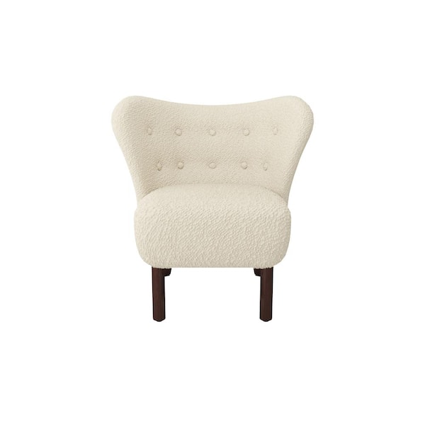 STICKON Cream Polyester Side Chair (Set of 1)