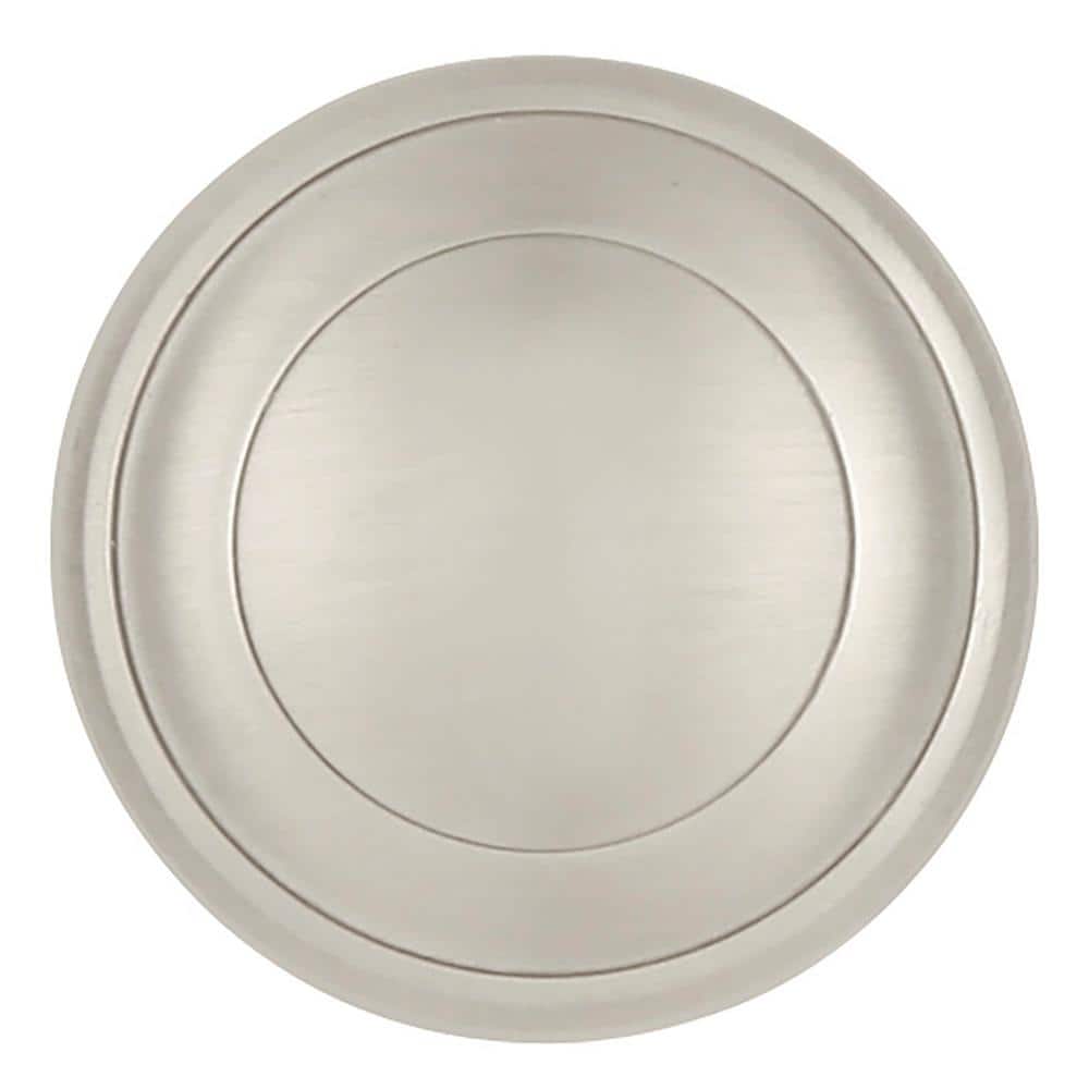 1-Inch Satin Nickel Round Cabinet Knob with Mounting Hardware