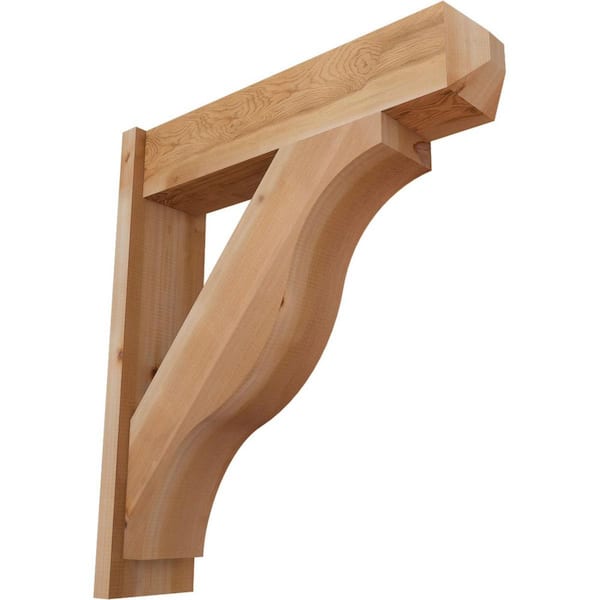 Ekena Millwork 8 in. x 34 in. x 30 in. Fuston Craftsman Smooth Western Red Cedar Outlooker