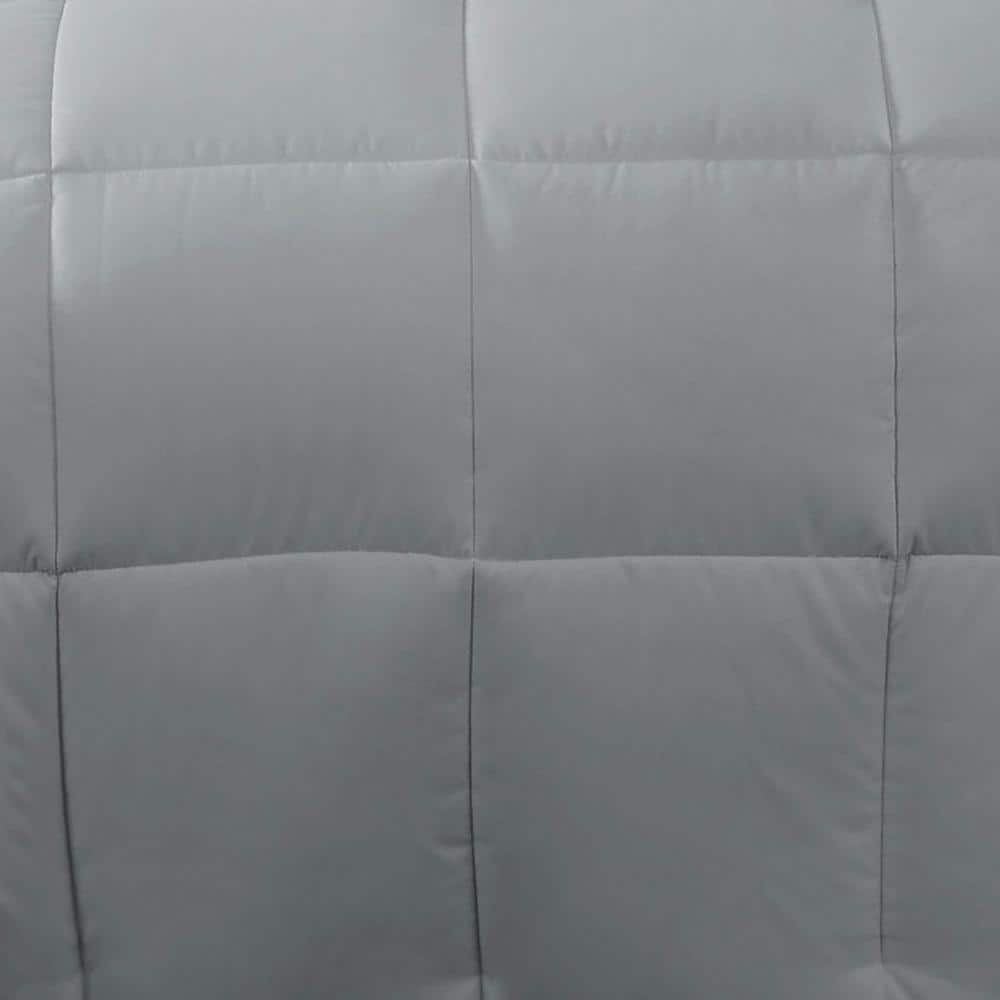 Twin Gray Down Alternative Microfiber Comforter Set