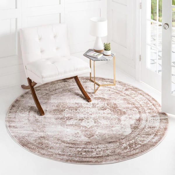 Sofia Salle Garnier Beige 8 ft. x 8 ft. Area Rug