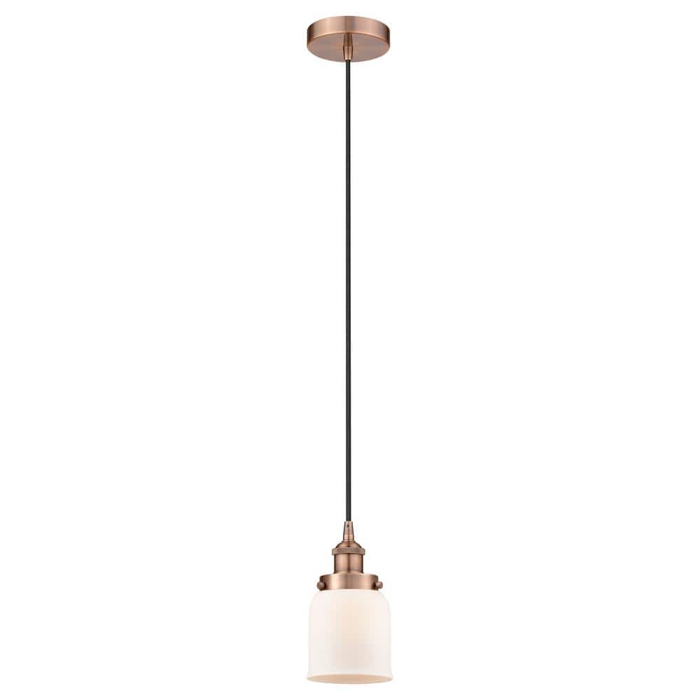 Bell 60-Watt 1-Light Antique Copper Standard Mini Pendant Light with Painted Glass Shade, No Bulbs Included price history on PriceWatchPro