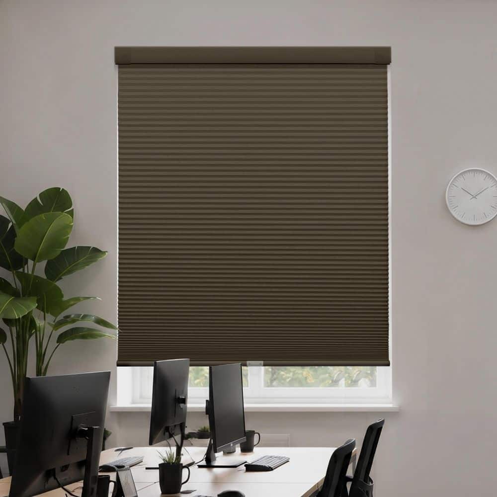 Dark Coffee Cordless Blackout No Drill No Tool Polyester Cellular Shades - 35 in. W x 48 in. L price history on PriceWatchPro