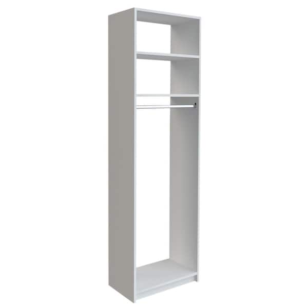 SimplyNeu 14 in. D x 25.375 in. W x 84 in. H White Medium Hanging Tower Wood Closet System Kit