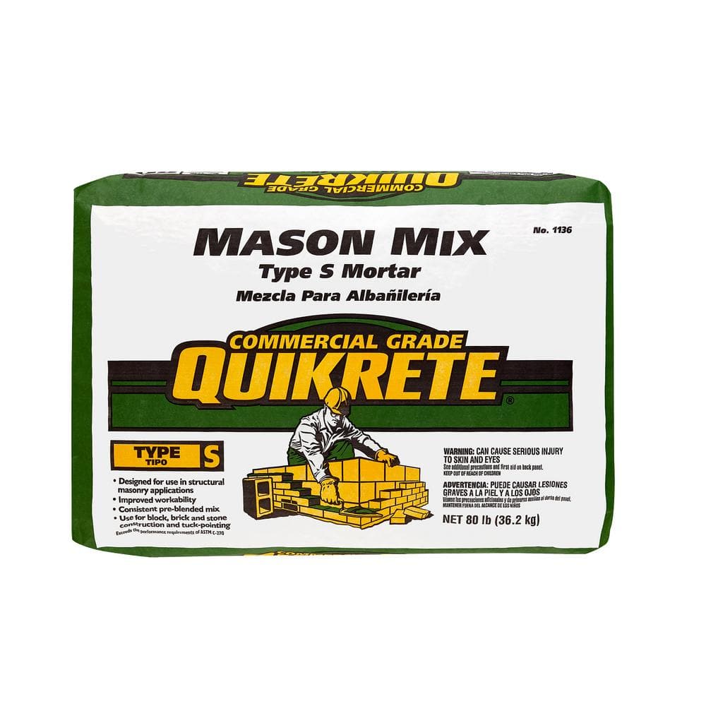 spurv gentagelse Af storm Quikrete 80 lb. Type S Mason Mix 113680 - The Home Depot