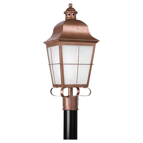 Generation Lighting Chatham 1-Light Outdoor Weathered Copper Post Top