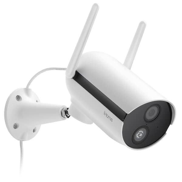 iHome Roto Wired Smart Outdoor 1080p Wi-Fi Security Camera with Auto-Following, Night Vision Weatherproof, Smart Motion Alerts