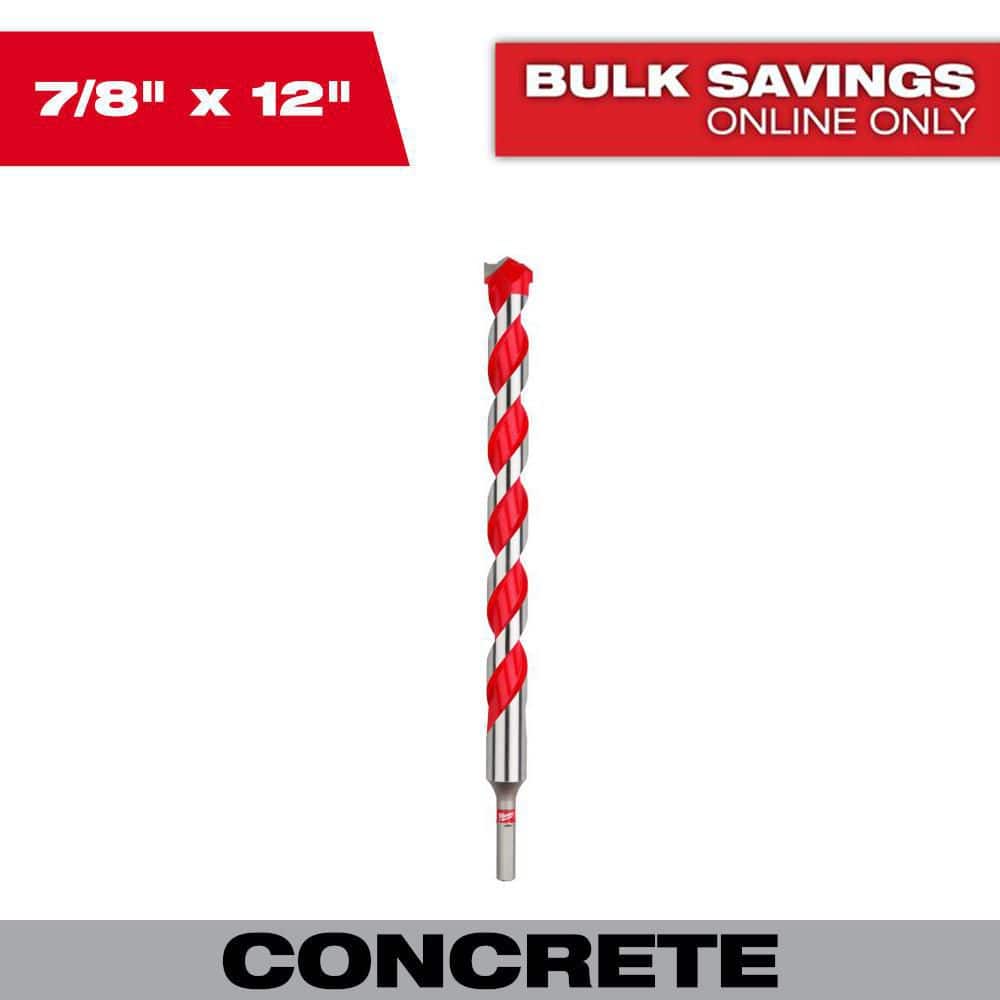 7/8 in. x 10 in. x 12 in. Carbide Hammer Drill Bit for Concrete, Stone, Masonry Drilling price history on PriceWatchPro