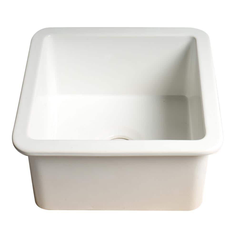 18'' L Undermount Single Bowl Fireclay Kitchen Sink