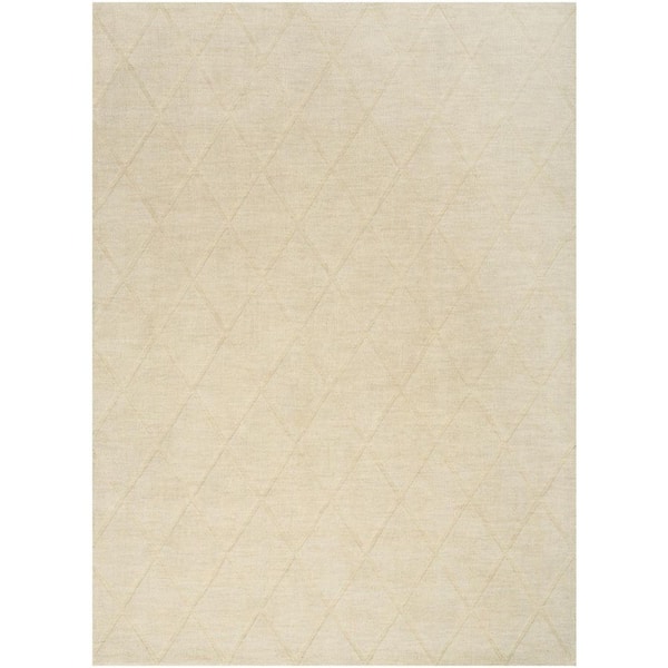 5 ft. x 7 ft. Ivory Geometric Washable Area Rug