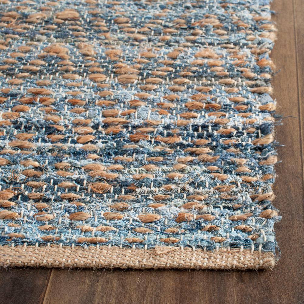 Cape Cod Blue Hand-Knotted Wool Runner Rug 2'3" x 18'
