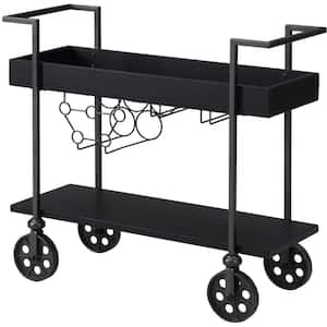 A 58 Portapellet Cart Black Metal cm x 49 x 40 D W 